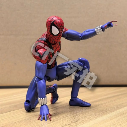 Genuine CT Toys Ben Reilly Spiderman Mafex 143 Figure Comic Ver Scarlet Spider Action Figure Spider-Man Customized Toy Xmas Gift