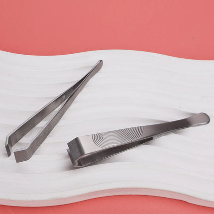 Durable Thickened Stainless Steel Tweezers for Beard Eyebrow Hair Removal Flat Tip Design Easy Grip Facial Hair Plucking Tool
