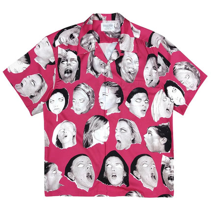 Weirdo Dave Collection Of Trendy Brands Beach Vacation Artificial Silk Hawaiian Short Sleeved Shirt For Men