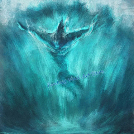 Mermaids and Mermen Myth Mysterious Deep Sea Fantasy Artwork Poster Vintage Mermaid Horro Poster Canvas Painting Wall Pictures