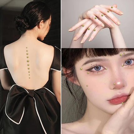 New Diamond Sticker Fake Nose Stud Self Adhesive Rhinestones Non Piercing Eye Ear Face Body Jewelry For Women Sticker Crystal