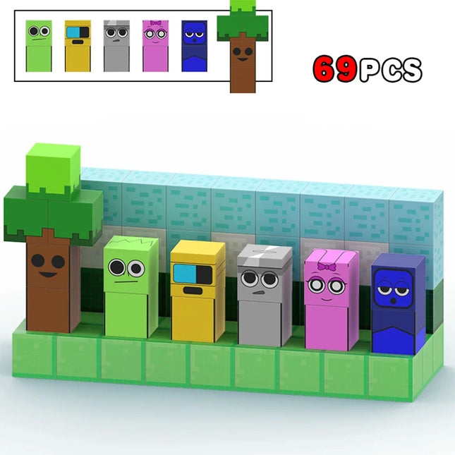 Sprunki Figures Magnetic Blocks Set Build Mine Magnet World Frozen Edition Sensory Toys Princess Castle Birthday Gifts for Kid