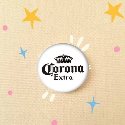 Logo C-Corona E-Extra Beer    32/44/58MM Customizable Button Pins Cute Funny Creative Badge Jewelry Decor Gifts For Friends