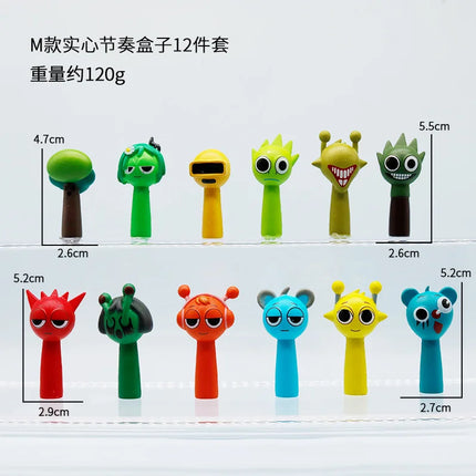 High Quality Sprunki Action Figures 12 Pack Rhythm Box Game Peripheral Collectible Model Dolls Desktop Ornaments For Game Fans
