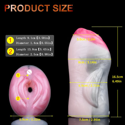 SMMQ Dolphin Masturbator Soft Silicone Dual Channel Onahole Realistic Vaginal Pocket Pussy Stroker Sex Toy For Adult Men