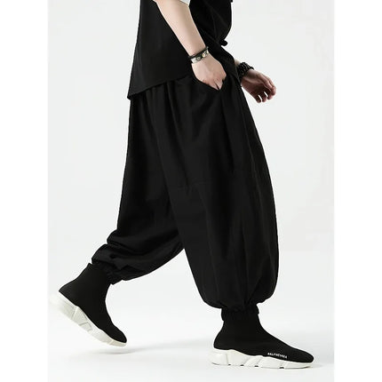 FGKKS Brand New Men Pants Fashion Korean Style Harem Loose Style Cotton Pants Male Outdoor Spring Man Solid Trousers
