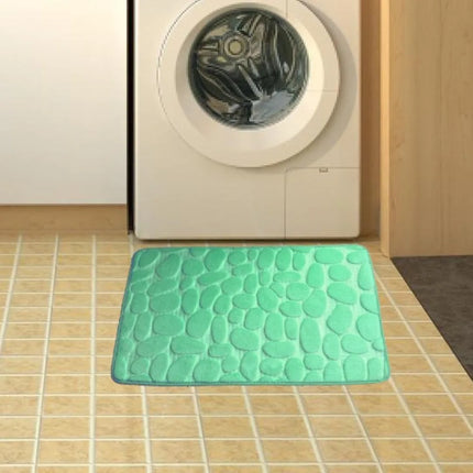 Tapis de bain antidérapant effet pavé Absorption d'eau Lavable Tapis de sol de baignoire Paillasson de douche Décoration de salle de bain