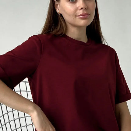 Botvotee 21 Colors Ins Fashion Summer Oversized Basic Solid T-Shirts for Women 100% Cotton White Black Pink T-shirt Casual Tops