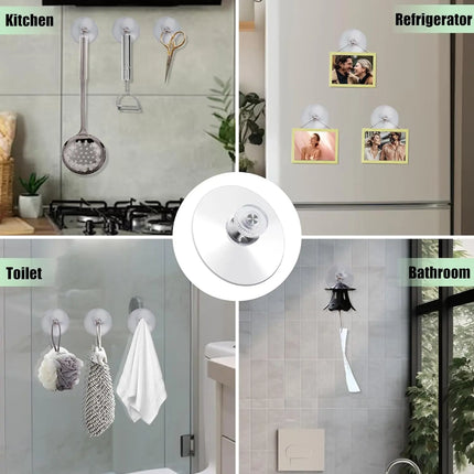 5/10Pcs Plastic Suction Cups PVC Sucker Pads Strong Adhesive Suction Holder with Screw Nut for Glass Bathroom Wall Door Window