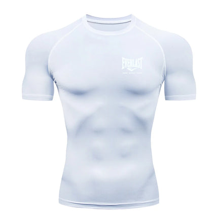 New Men's Running Compression T-Shirt Short Sleeve Gym Workout Shirts Fitness Shirts Men's Jogging Sportswear Sweatshirts