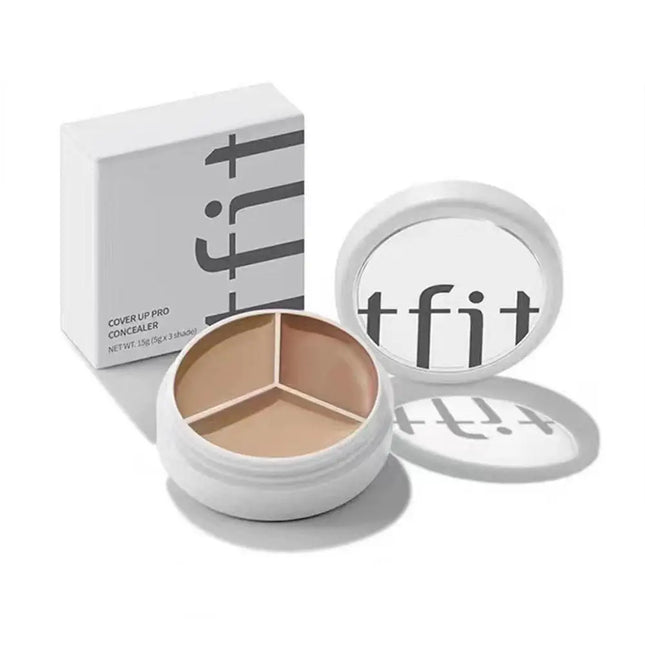 TFIT Three Color Concealer Precise Zoning Concealer Lasting Hydration Pre Makeup Lotion Invisible Pore Brightening Skin Cream