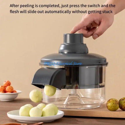 N0PF High Speed Fruit Peeling Machine 50W Motorized Tool Suitable for Garlic Grape Compact Kitchen Appliance Rustproof