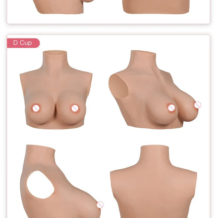 KOOMIHO Ultrathin 2TH GEN Fake Silicone Breast Forms Huge Boobs C/D/E/G Cup Transgender Drag Queen Shemale Crossdress for Men