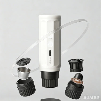 Portable Electric Coffee Maker for Travel Camping Office Wireless Espresso Machine with 7800mAh Battery Type C Charging