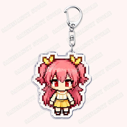 Cute Pixel Chibis Keychains for Accessories Touya Emu Rui Akito Tsukasa Virtual Singers Key Chains Jewelry Keyrings Fans Gifts