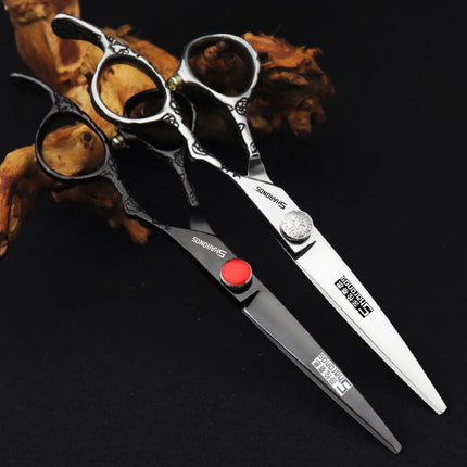 6/7 inch Japan440c Steel Professional Barber Scissors Hair Design Tool Barber Scissors Hairstylist Hairdressing Scissors Salon