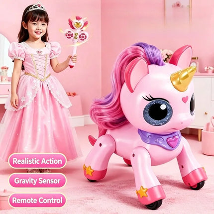 New Intelligent Remote Control Machine Pony Unicorn - Electronic Pet with Magic Wand, Girl's Birthday Gift & Children's Toy