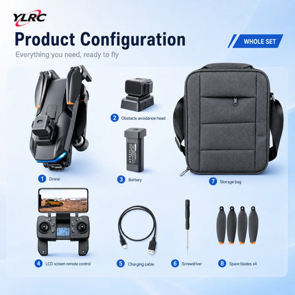 ZNLYRION S135 EIS PRO Drone with GPS Auto Return 8K HD Camera 360° Obstacle Avoidance, 5G WIFI FPV  Brushless Motor