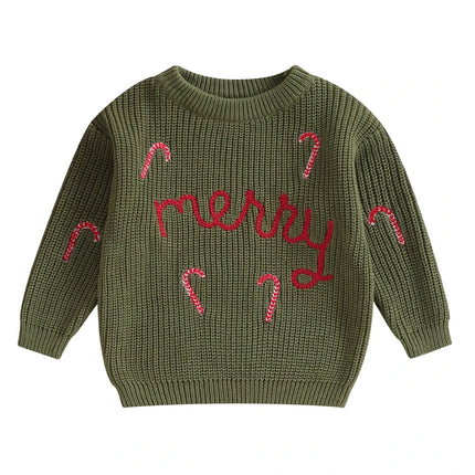 Christmas Baby Loose Sweater Knitted Autum Winter Baby Boy Girl Clothes Round Neck Kid Toddler Girl Boy Pullover Baby Sweaters
