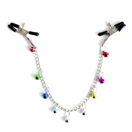 Adjustable Nipple Clamps with Bells Harness BDSM Adult Game Fantasy Clitoris Clips Sexy Breast Stimulator Flirting Toy For Women