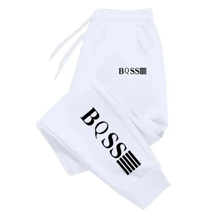 BOSS Sports Pants Men's Casual Tight Pants Gym Fitness Sports Pants Autumn and Winter Men's Gym Home