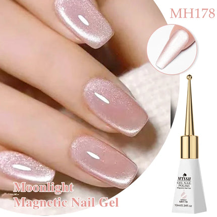 10ml Moonlight Cat Magnetic Gel Nail Polish Glitter Semi Permanant Soak Off UV LED Gel Varnish For Manicure DIY Nail Supplies