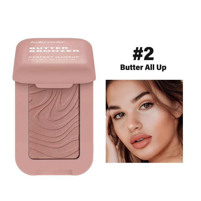 Professional Makeup Matte Buttermelt Bronzer, Long Wear Face Makeup, Korean Face Cosmetics, Wear Up to 12 Hours, Vegan Formula