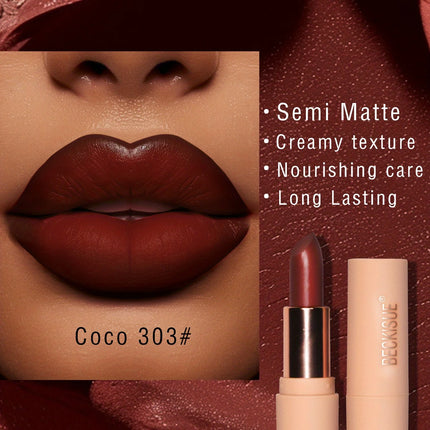 Coffee Velvet Lipstick - Luxurious Deep Nourishing Matte Finish Long-Lasting Waterproof Lip Color