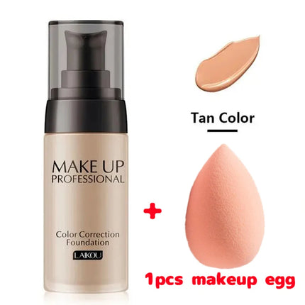 LAIKOU Foundation Concealer 40g Foundation Makeup Base Face Cream Liquid  Moisturizer Oil control Maquiagem  With MakeUp