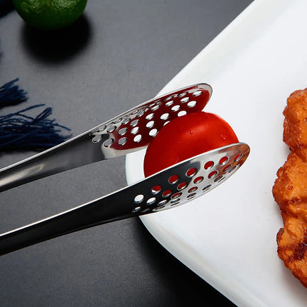 〔CC55〕1pc Food Clip Kitchen Utensils BBQ Food Clip Kitchen Chief Tongs Stainless Steel Portable For Picnic Barbecue Cooking