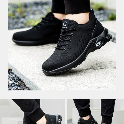 Safety shoes for men and women, breathable work sports shoes, steel toe shoes, puncture resistant safety protection shoes