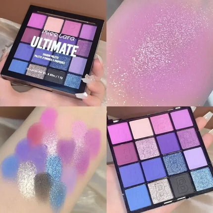 Miss Lara Eyeshadow Palette Matte Glitter Pearlescent Powder Delicate Longlasting Shimmer Waterproof Sweatproof For Eyes Makeup