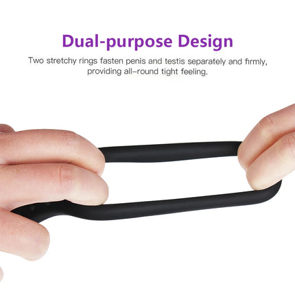 Male Cock Ring Penis Ring Delay Ejaculation Scrotal Binding Ball Stretcher Silicone Cockring Sex Toy For Men