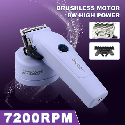 JUCAI MINICANDY JC06 Professional Hair Clipper DLC Blade 7200RPM Brushless Motor with Base Charger 3200mAh Hair Cutting Machine