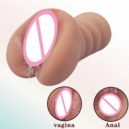 Realistic Male Masturbator Sex Toy - Vagina Pussy Anal Ass Masturbation Cup Adult Erotic Game for Men
