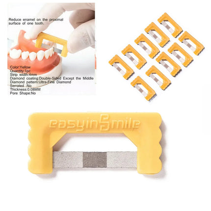 Easyinsmile IPR Orthodontics Stripping Dental Kit Interproximal Reduction Strips Polish Tooth Enamel Reduce Serrated Saw