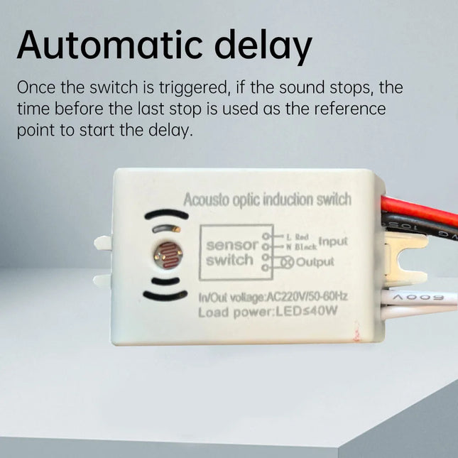 220V Intelligent Sound Voice Sensor Switch Module Detector Indoor Auto On Off Lights Switch Sound-Light Controlled Sensor Switch