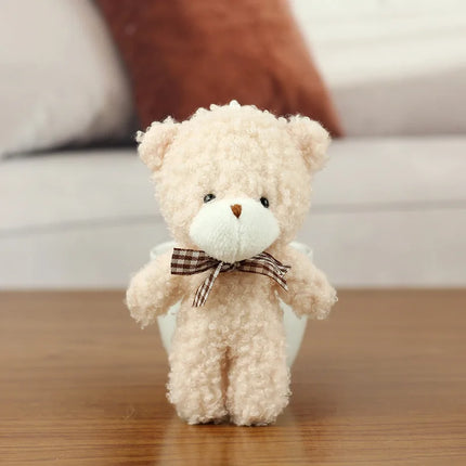 12-500Pcs Mini Bears with Bow Tie Plush Stuffed Tiny Bears Doll Bulk Small Animal for Graduation Gift Birthday Gifts Party Favor