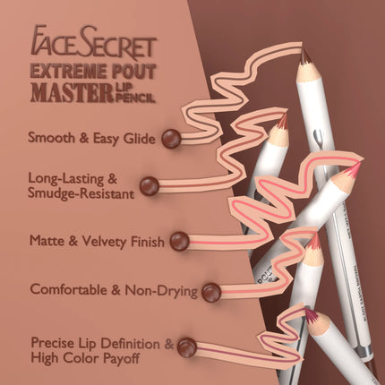 15 Color Matte Lip Liner Pen With Brush, Long Lasting Waterproof Velvet Matte Pencils - Smooth Application Makeup Kit Lip Makeup