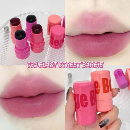 Lip and cheek blush stick color change brightening natural saturation student girl