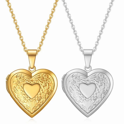 Stainless Steel Love Charm Open Heart Pendant Necklace For Women Jewelry Accessorie Valentine's Day Anniversary Gift