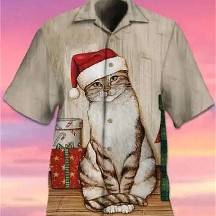 2024 New Animal Crane Pig 3D Printed Men's Hawaiian Shirt Casual Trend Tops Beach Summer Vacation Men And Women 6XL
