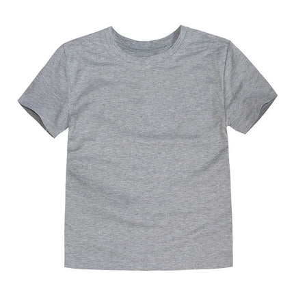 2-16 Years Boys T-shirts Cotton Short Sleeve Girls Clothes Summer Solid T-shirt Teenage Children Tees Kids Korean Top Baby Cloth