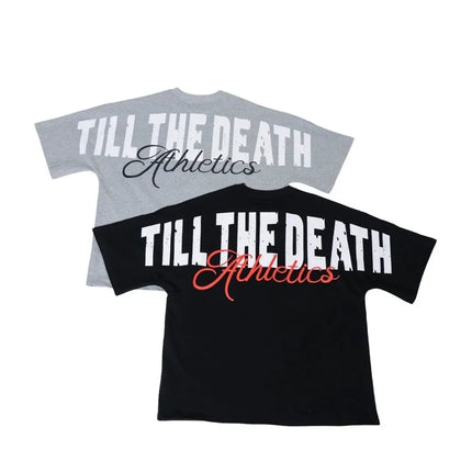 TILL THE DEATH Shirt TTD Athletics Oversized Tee in Black US SIZE Shirt Powerwing Shirt