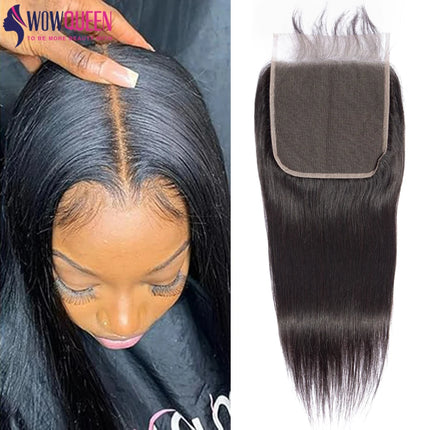 Straight 5x5 6x6 Transparent Swiss Lace Closure 100% Brazilian Human Hair Natural Hairline Lace Closure Only Melt Skins