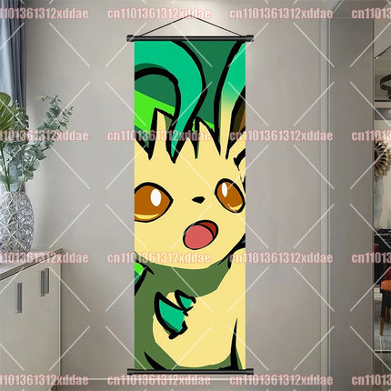 Pokémon Anime Theme Poster Scroll Painting Eevee Squirtle Charmander Pikachu Bulbasaur Photography Background Wall Friend Gift