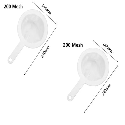 1PC Fine Mesh Strainer Spoon for Coffee, Milk, Soy, and Yogurt 100/200/300/400 Mesh Nylon Filter For Kitchen Dining Gadgets