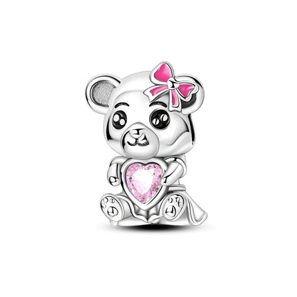 Charms 925 Sterling Silver Cute Cat Collection Charms Beads Paw Print Pendant Beads Fit Original DIY Bracelet Gift Women Jewelry