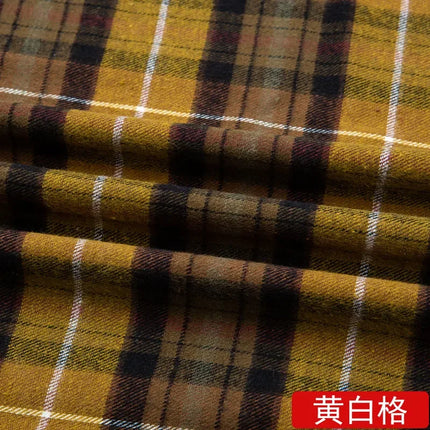 Pure Cotton Material Plaid Cloth Brushed Fabric for Shirt Clothing Diy Handmade Wholesale Cloth Apparent Diy Sewing Per Meter
