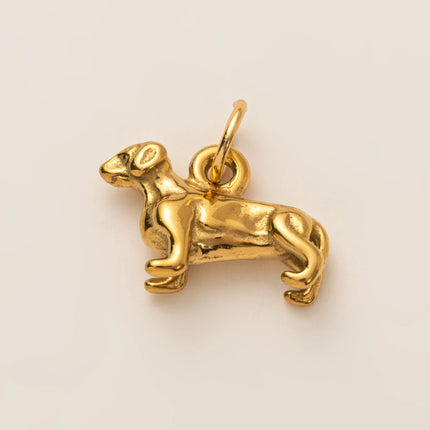 Animal Series Pendant Stainless Steel DIY Small Pendant Vacuum Plated 18K Gold Color-Preserving Accessory in Furnace